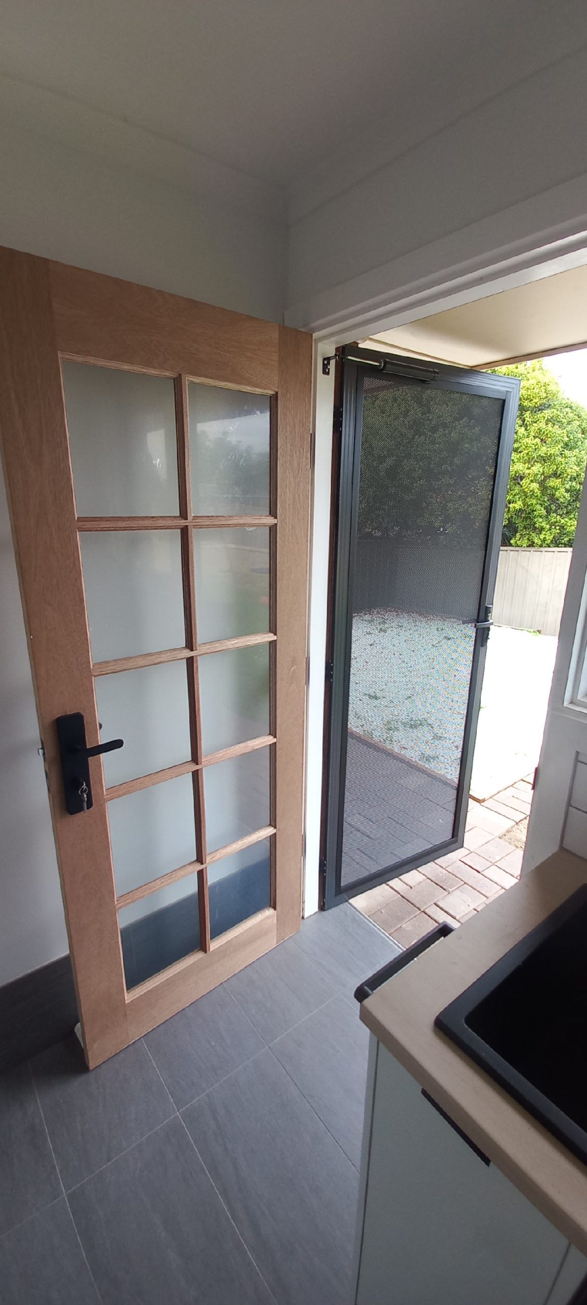 Front Glass Timber Door
