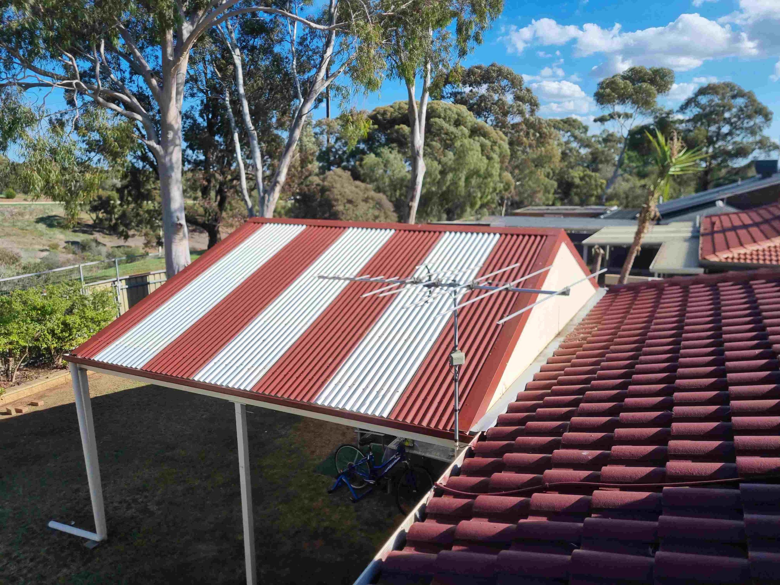 Poly carb colorbond roofing