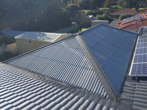 Metal roof repair work in Modbury