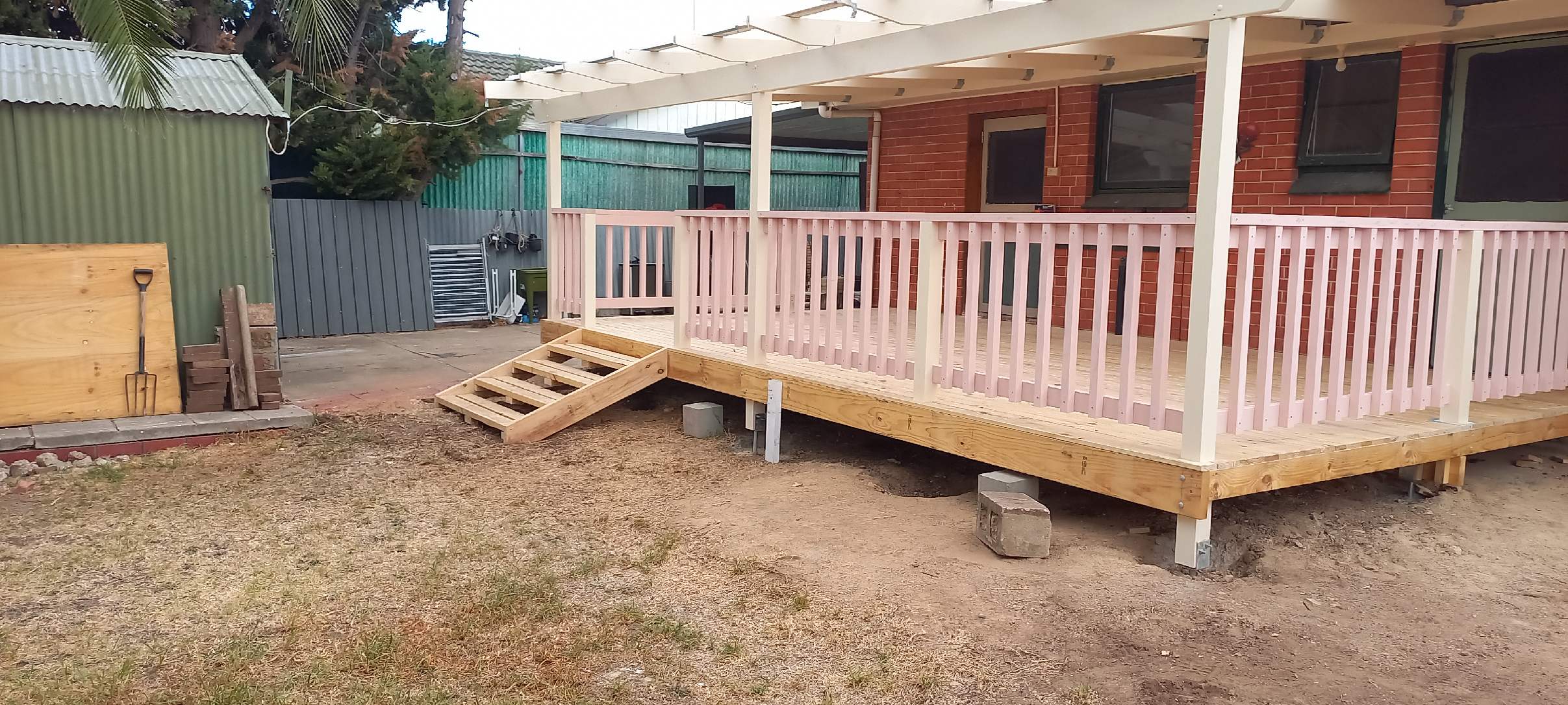 Deck construction project Elizabeth South Australia