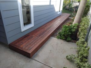 Deck designed around Burton property layout